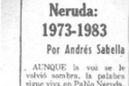 Neruda: 1973-1983