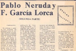 Pablo Neruda y F. García Lorca.