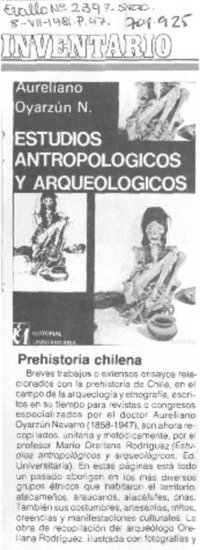Prehistoria chilena.