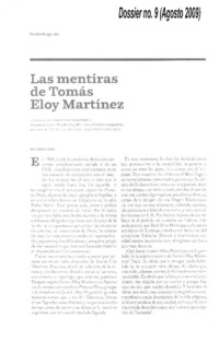 Las mentiras de Tomás Eloy Martínez