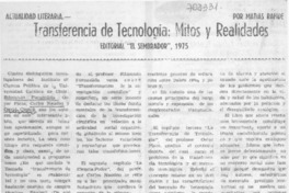 Transferencia de tecnología: mitos y realidades