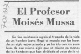 El profesor Moisés Mussa.
