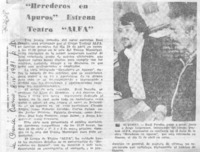 "Herederos en apuros" estrena teatro "Alfa".