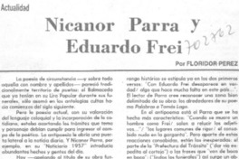 Nicanor Parra y Eduardo Frei