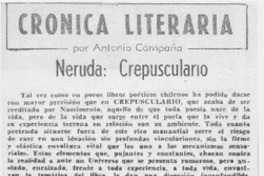Neruda: Crepusculario