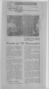 Neruda en "El Rancagüino"