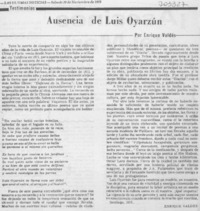 Ausencia de Luis Oyarzún