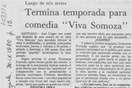 Termina temporada para comedia "Viva Somoza".