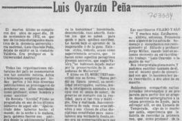 Luis Oyarzún Peña