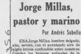 Jorge Millas, pastor y marino