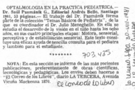 Oftalmología en la práctica pediátrica.