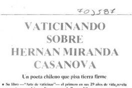 Vaticianando sobre Hernán Miranda Casanova