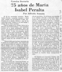 75 años de María Isabel Peralta