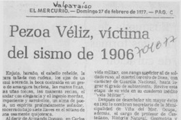 Pezoa Véliz, víctima del sismo de 1906