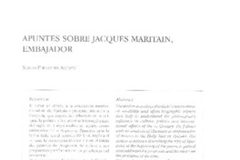 Apuntes sobre Jacques Maritain, embajador