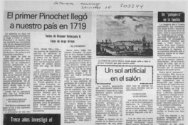 El primer Pinochet llegó a nuestro país en 1719