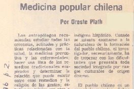 Medicina popular chilena.