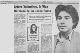 Arturo Volantines, la vida hermosa de un joven poeta