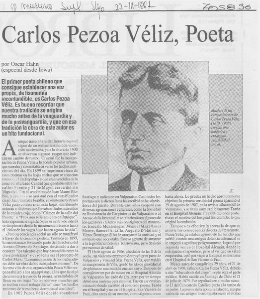 Carlos Pezoa Véliz, poeta de --