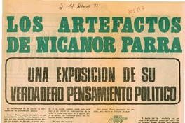Los artefactos de Nicanor Parra.