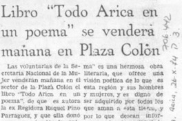 Libro "Todo Arica en un poema" se venderá mañana en Plaza Colón.