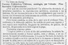 Cuentos folklóricos chilenos, antología