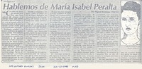 Hablemos de María Isabel Peralta
