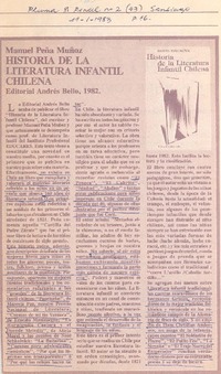 Historia de la literatura infantil chilena.