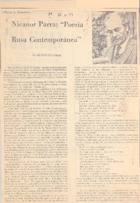 Nicanor Parra, "Poesía rusa contemporanea"