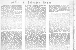 A Salvador Reyes