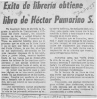 Exito de librería obtiene libro de Héctor Pumarino S.