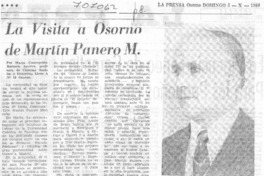 La visita a Osorno de Martín Panero M.
