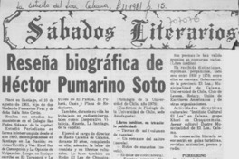 Reseña biográfica de Héctor Pumarino Soto.