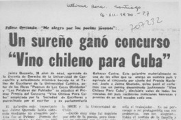 Un Sureño ganó concurso "Vino chileno para Cuba".