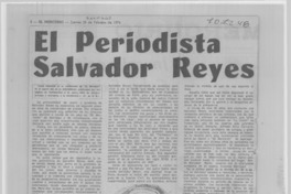 El periodista Salvador Reyes