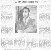 Matías Rafide en Bolivia.