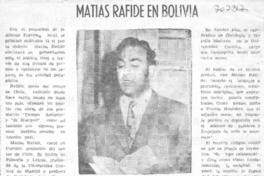 Matías Rafide en Bolivia.