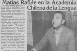 Matías Rafide en la Academia Chilena de la Lengua.
