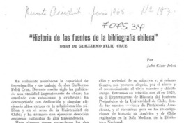 Historia de las fuentes de la bibliografía chilena"