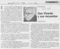 Don Vicente y sus recuerdos