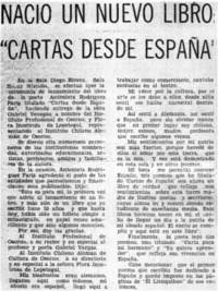 Nació un nuevo libro: Cartas desde España".