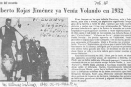 Alberto Rojas Jiménez ya venía volando en 1932.