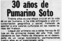 30 años de Pumarino Soto.
