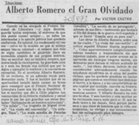 Alberto Romero el gran olvidado