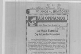 La mala estrella de Alberto Romero