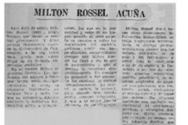 Milton Rossel Acuña