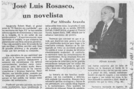 José Luis Rosasco, un novelista