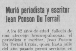 Murió periodista y escritor Jean Ponson du Terrail.
