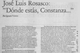 José Luis Rosasco, "Dónde estás Constanza --"