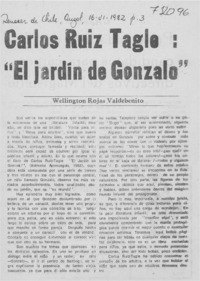 Carlos Ruiz-Tagle, "El jardín de Gonzalo"